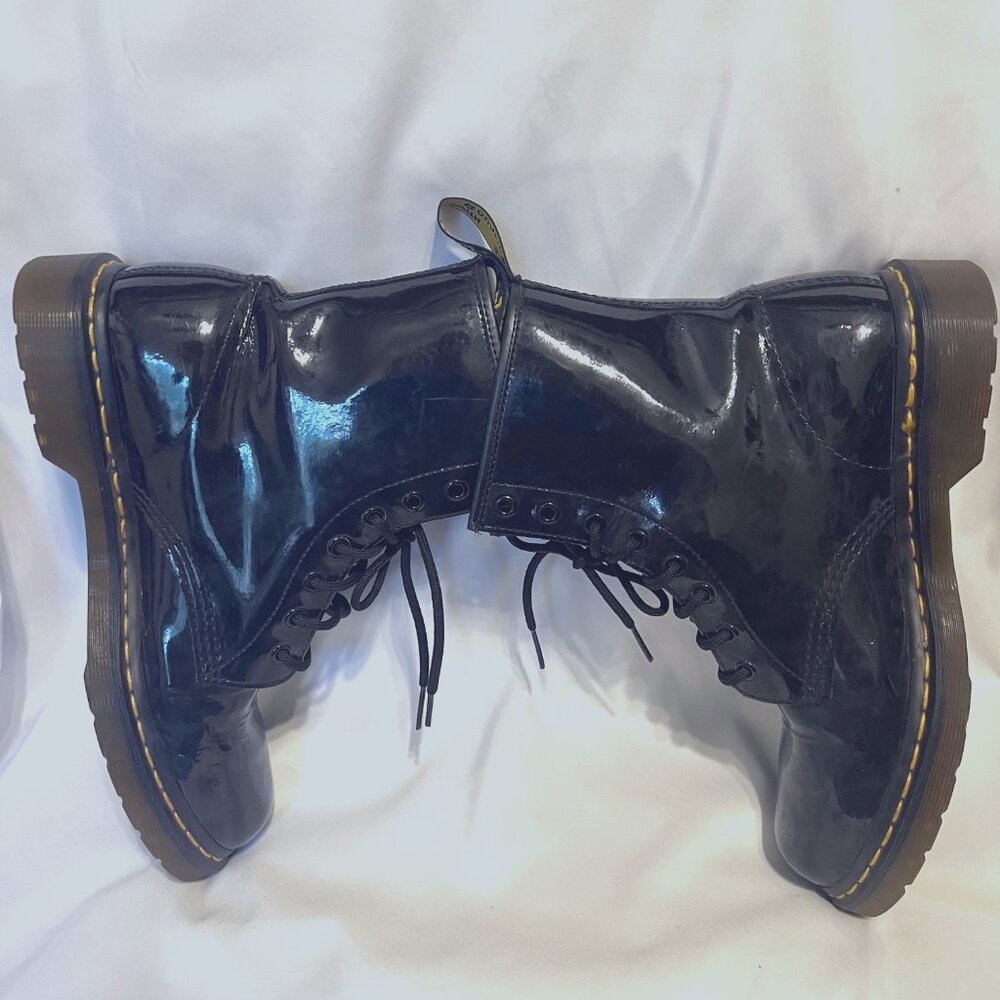 Dr. Martens--Sz.10 #1460 AIR Wair/Bouncing Soles-Black Patent Leather Shiny - Picture 5 of 16